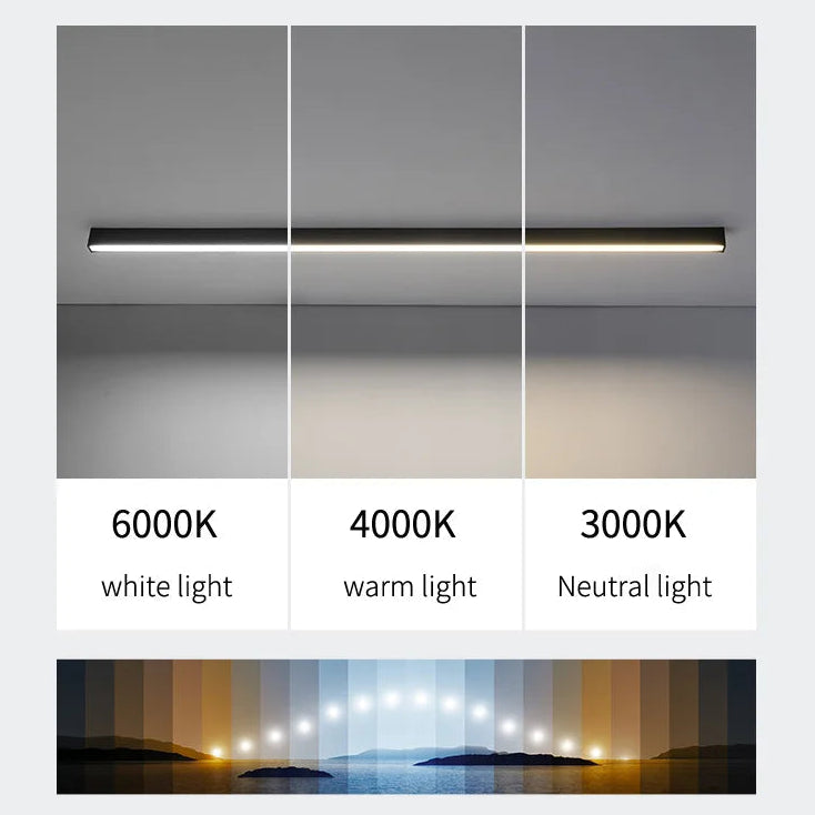 Plafonnier Linéaire Ultra Fin Minimaliste Fonctionnel | Profil 5 cm, Aluminium & LED