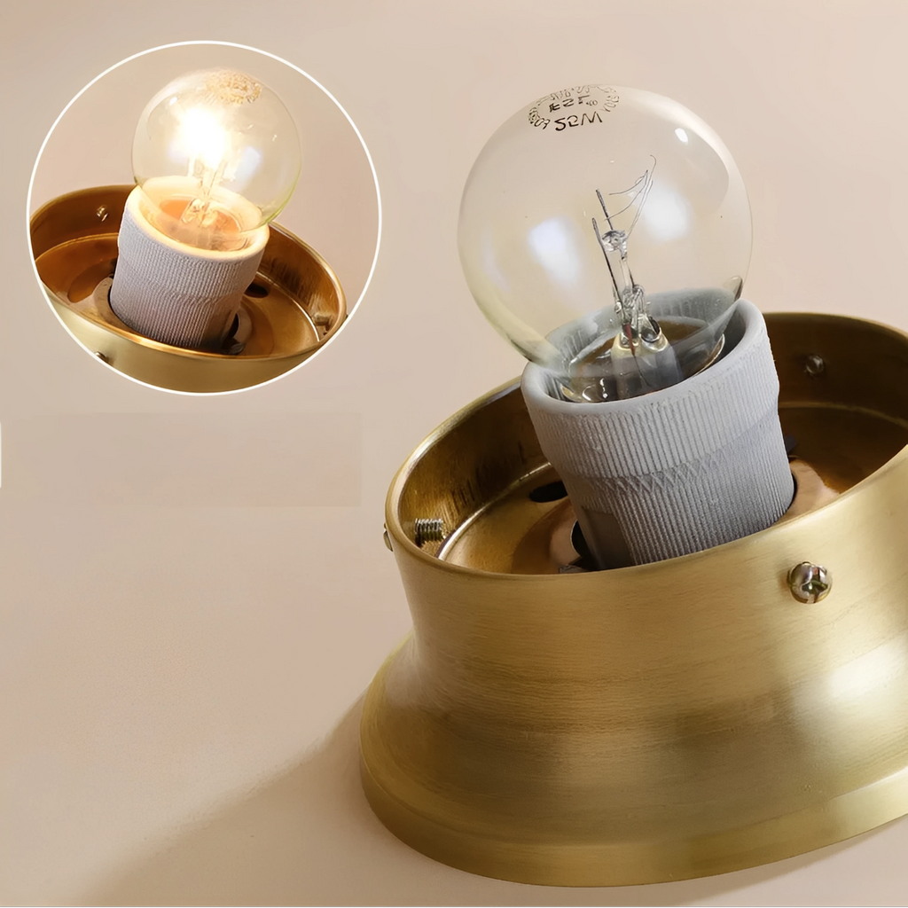 Plafonnier design à LED en métal et verre ambré