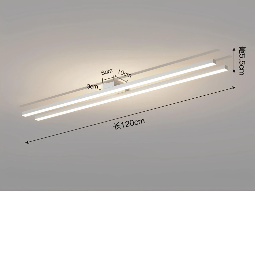 Plafonnier Design Industriel LED avec Barre Lumineuse Warren | Aluminium Ultra-Plat