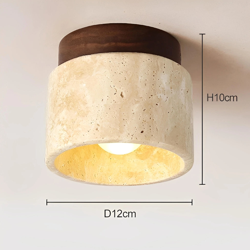 Plafonnier Wabi Sabi en Marbre Jaune