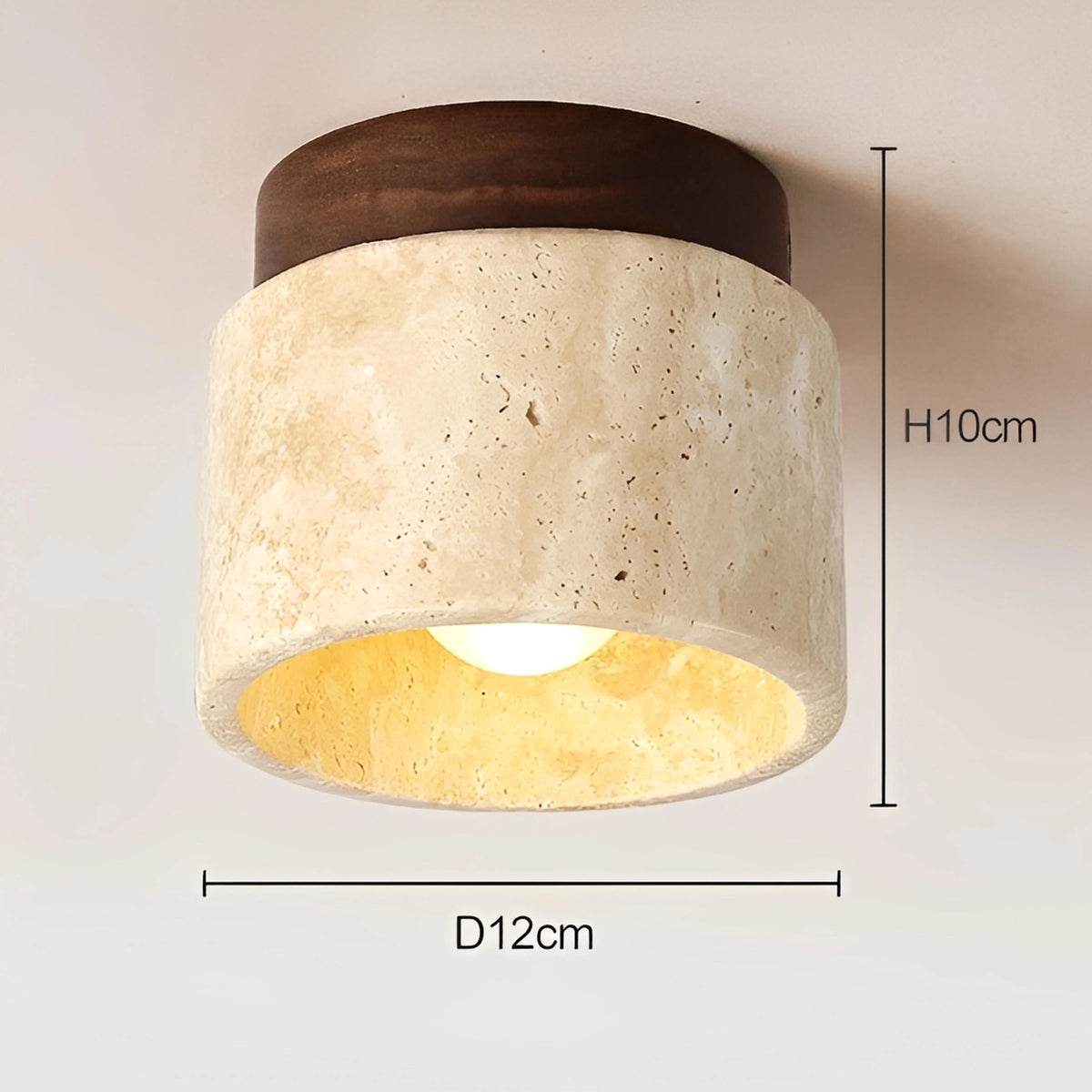 Plafonnier Wabi Sabi en Marbre Jaune