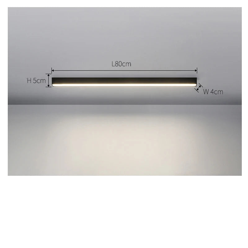 Plafonnier Linéaire Ultra Fin Minimaliste Fonctionnel | Profil 5 cm, Aluminium & LED