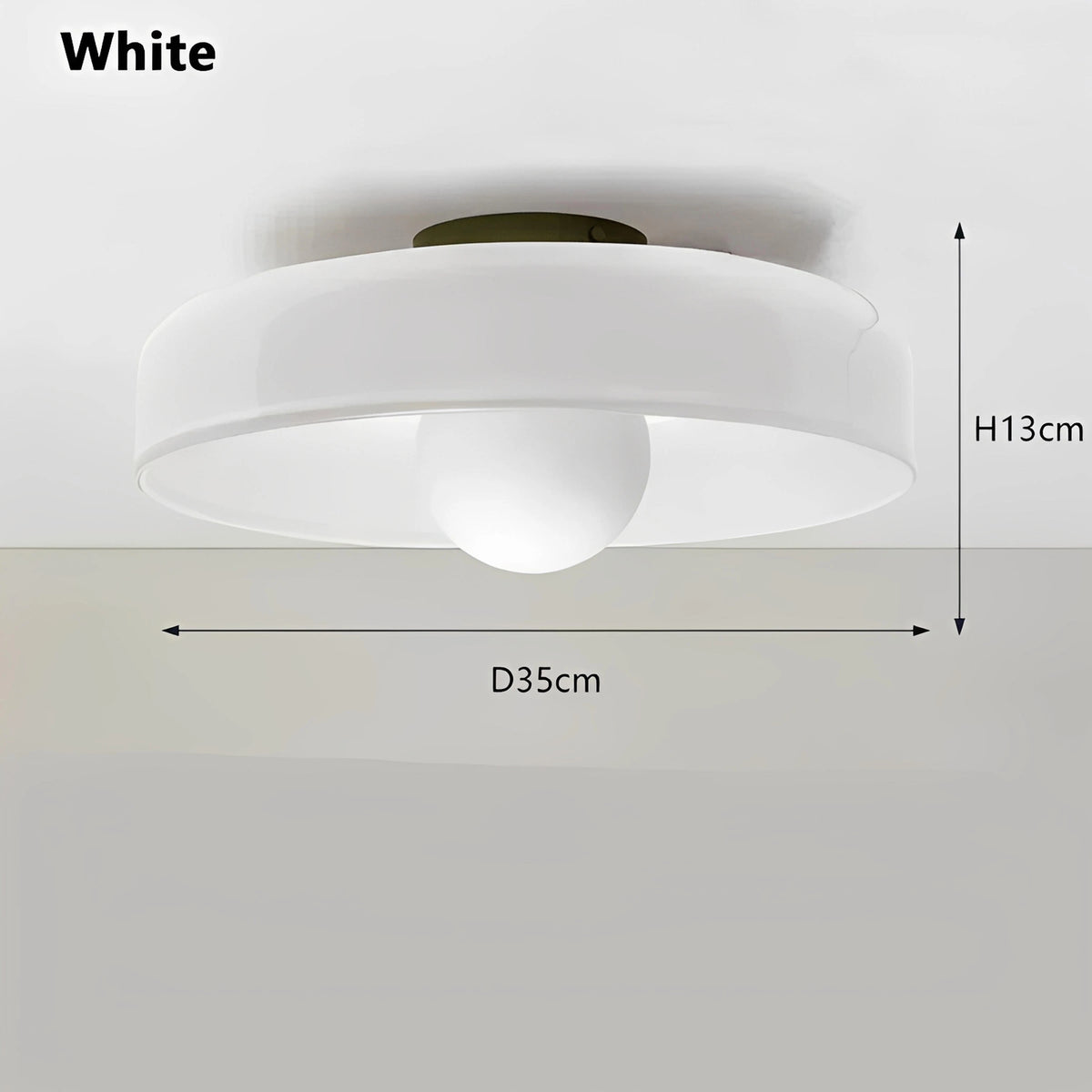 Plafonnier en Verre Nordique à Tête Unique G9 | Disque Coloré