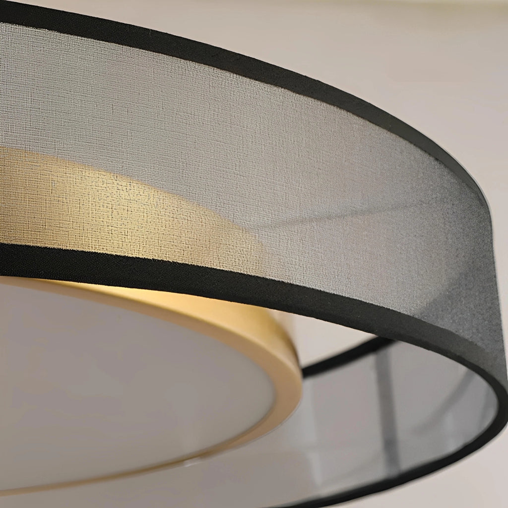 Plafonnier Design LED Doré avec Disque Loft