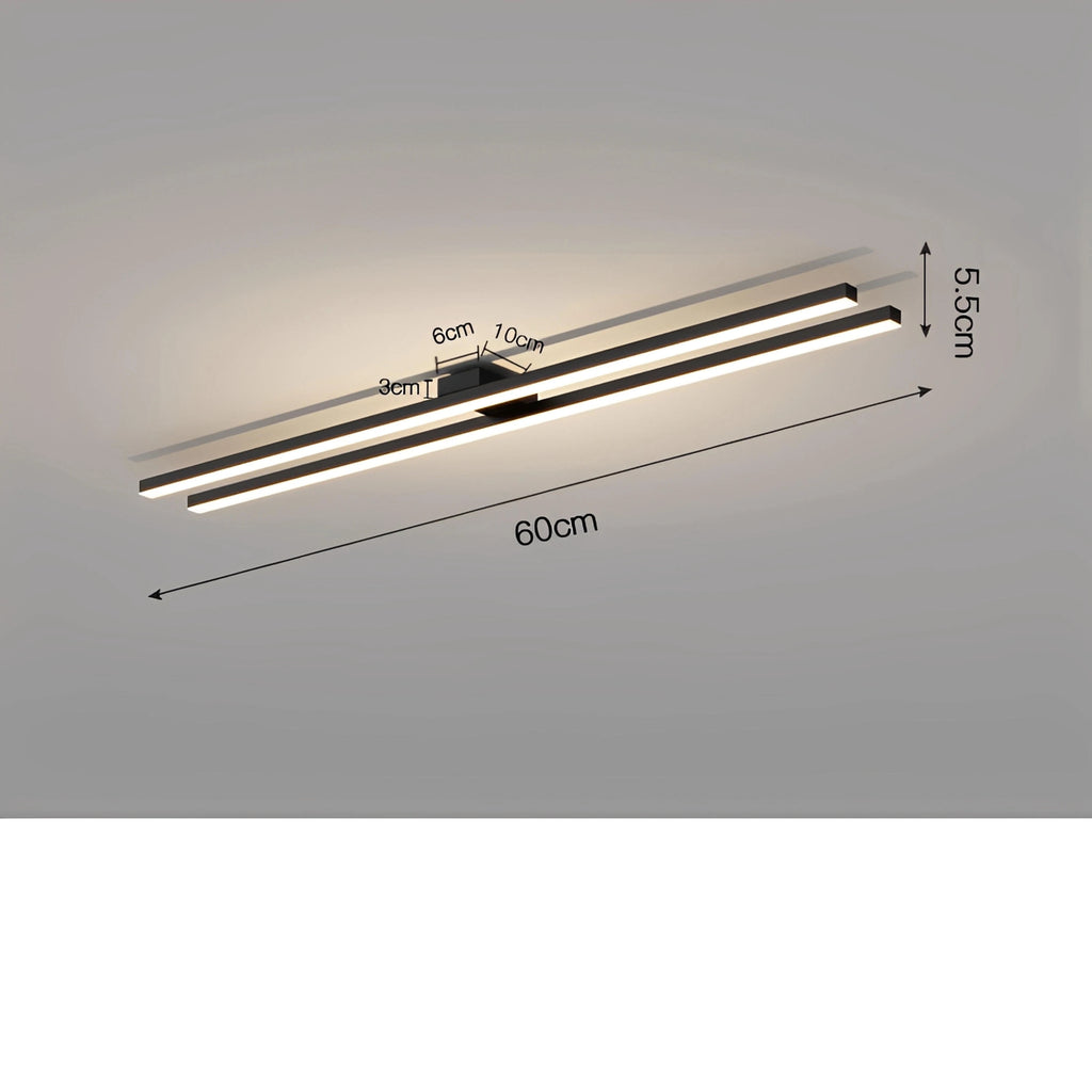 Plafonnier Design Industriel LED avec Barre Lumineuse Warren | Aluminium Ultra-Plat