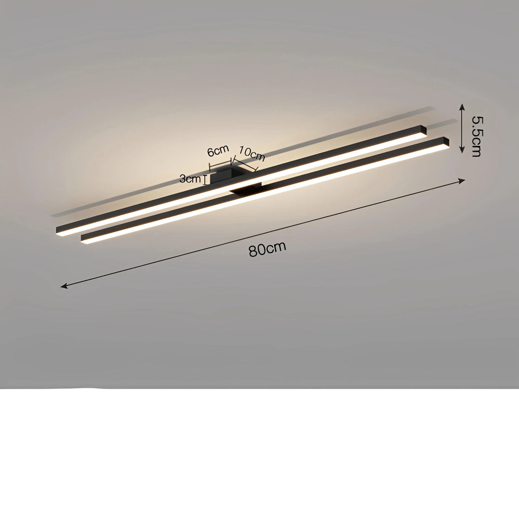 Plafonnier Design Industriel LED avec Barre Lumineuse Warren | Aluminium Ultra-Plat