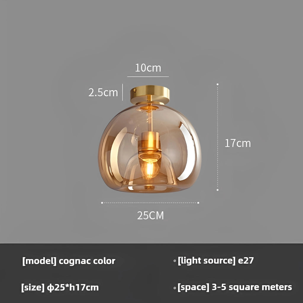 Plafonnier LED en verre au design moderne