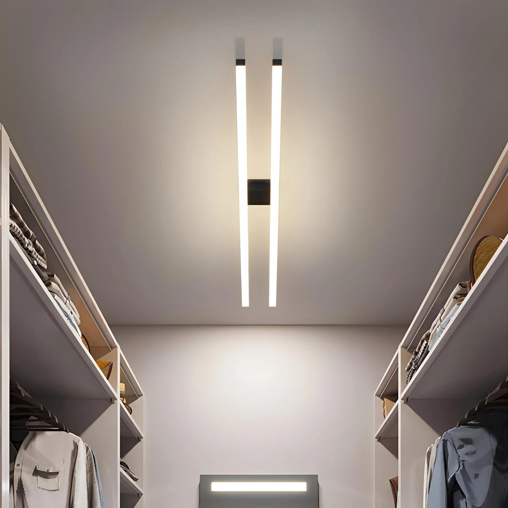 Plafonnier Design Industriel LED avec Barre Lumineuse Warren | Aluminium Ultra-Plat