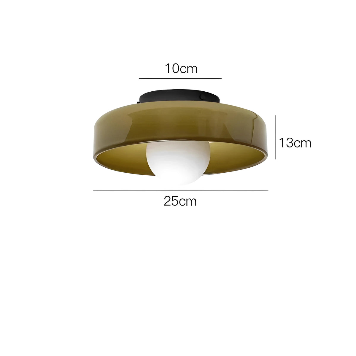 Plafonnier en Verre Nordique à Tête Unique G9 | Disque Coloré