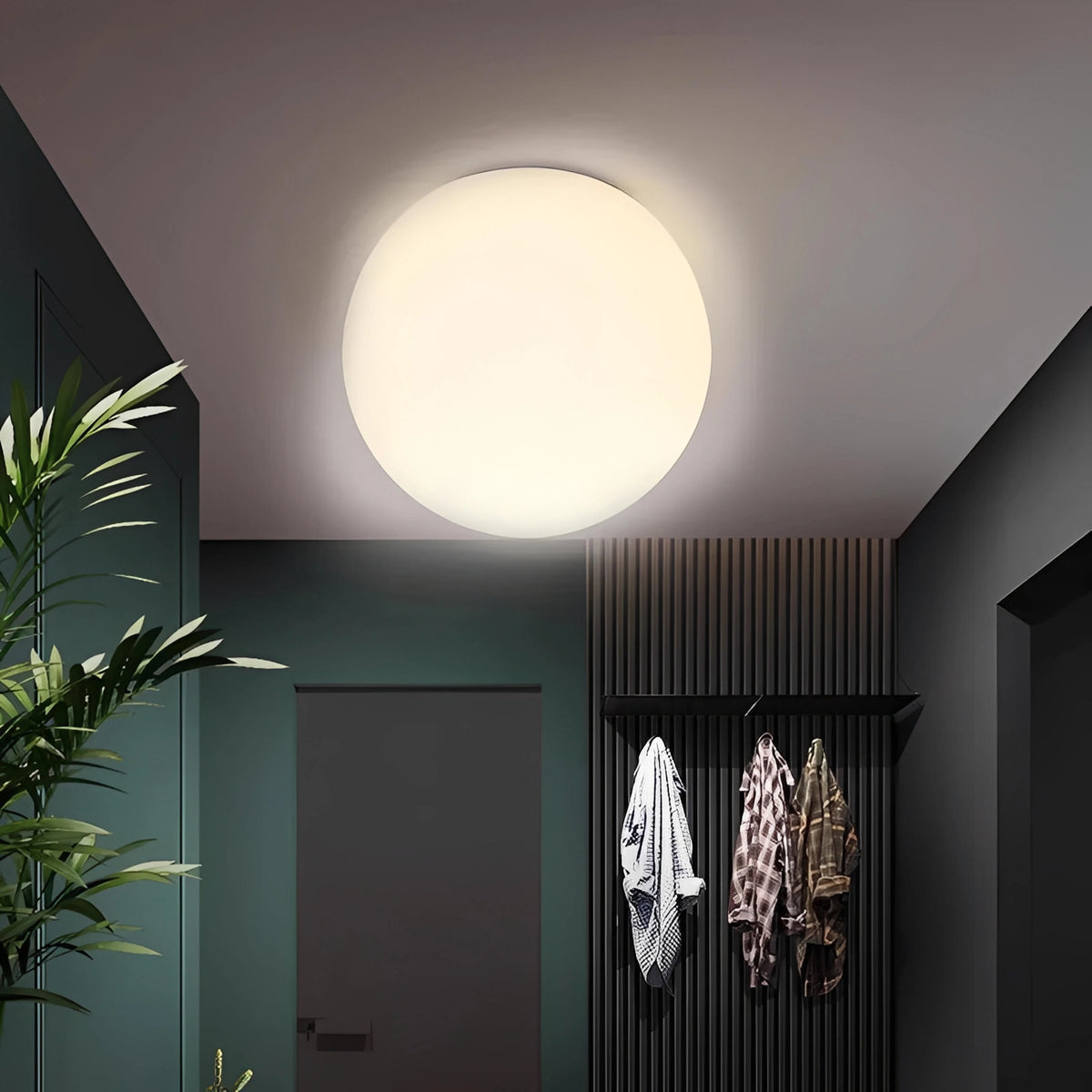 Plafonnier LED en verre design nordique minimaliste