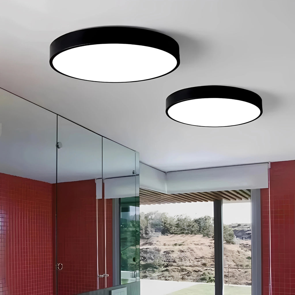 Plafonnier LED Simpliste Rond | Luminaire Plat et Minimaliste