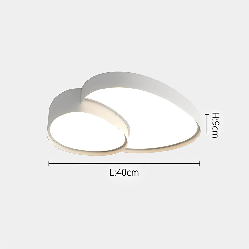 Plafonnier LED Design Décoratif Noir et Blanc — Forme Organique Moderne