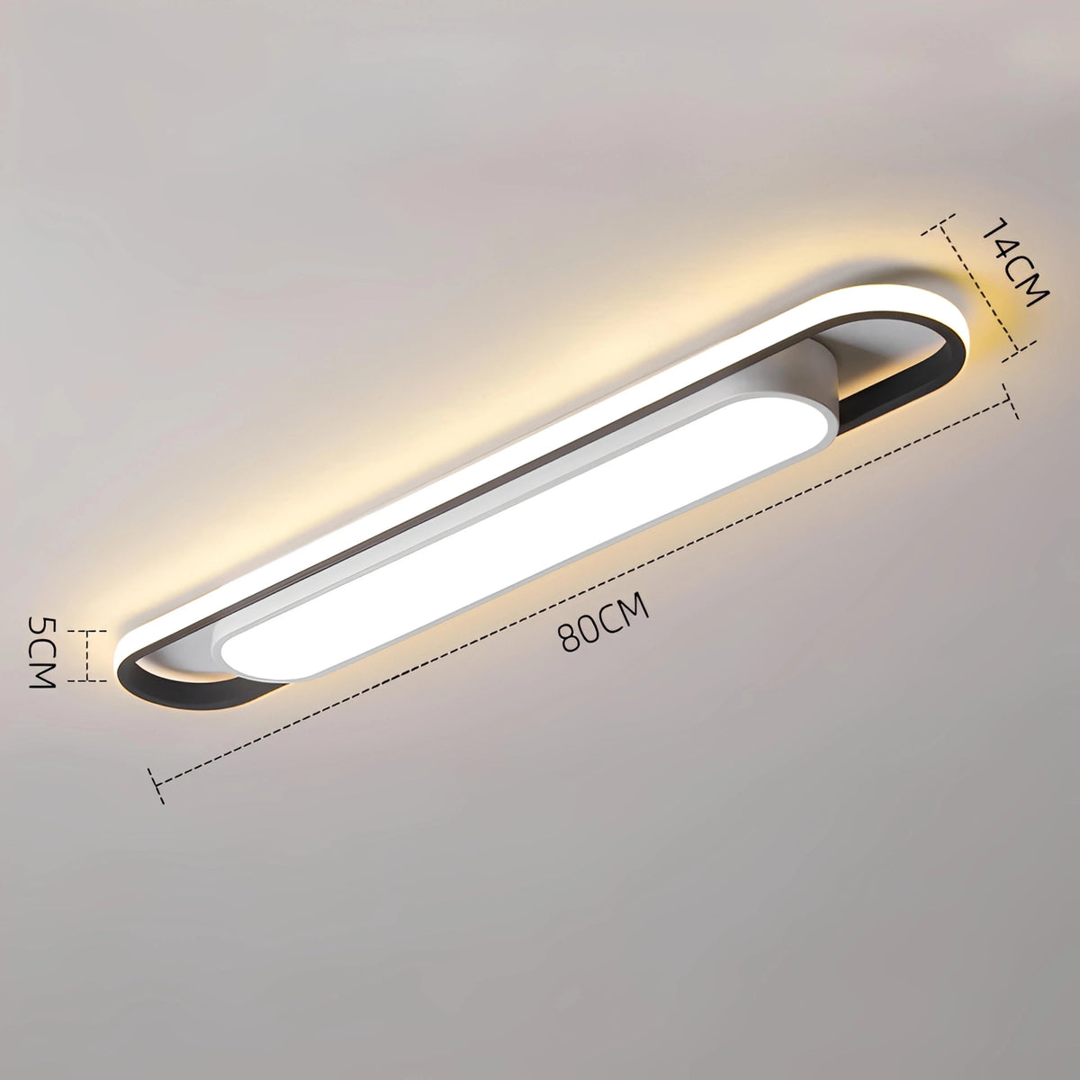 Plafonnier LED Rectangulaire Futuriste | Halo Latéral Ultra-Plat