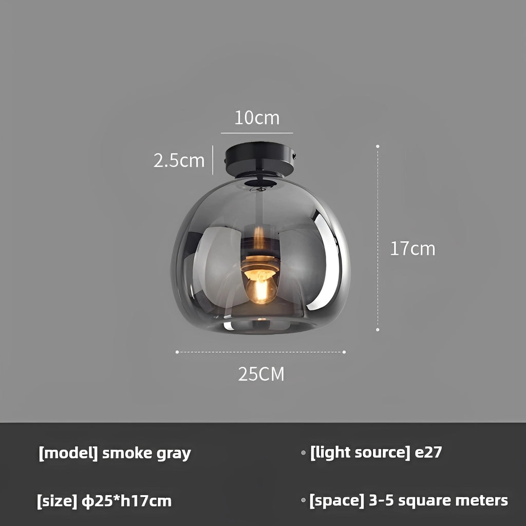 Plafonnier LED en verre au design moderne