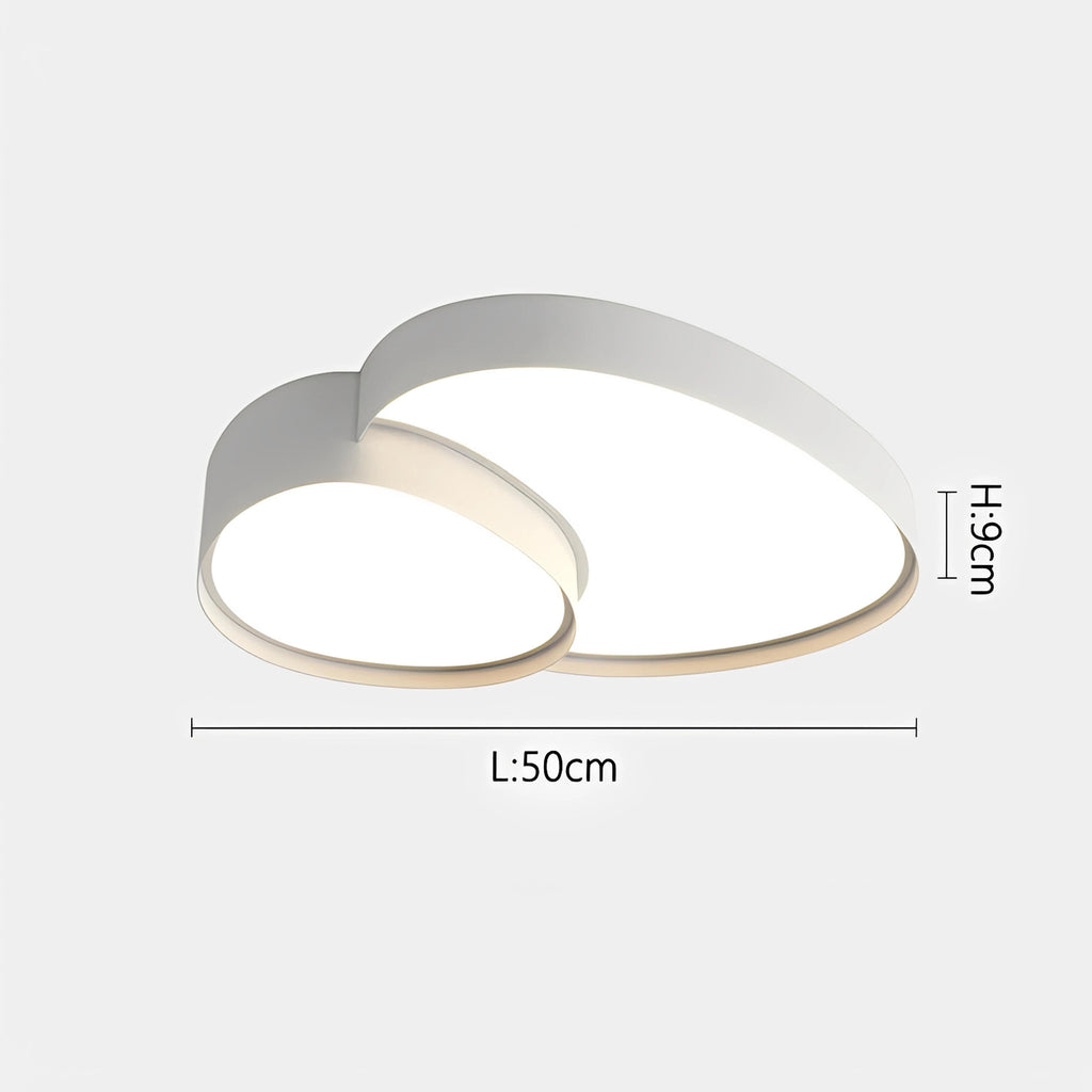 Plafonnier LED Design Décoratif Noir et Blanc — Forme Organique Moderne