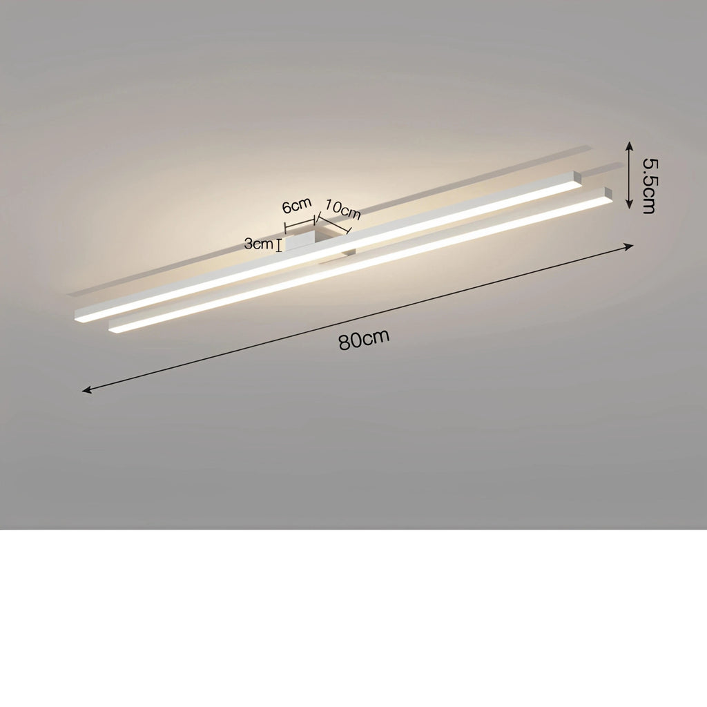 Plafonnier Design Industriel LED avec Barre Lumineuse Warren | Aluminium Ultra-Plat