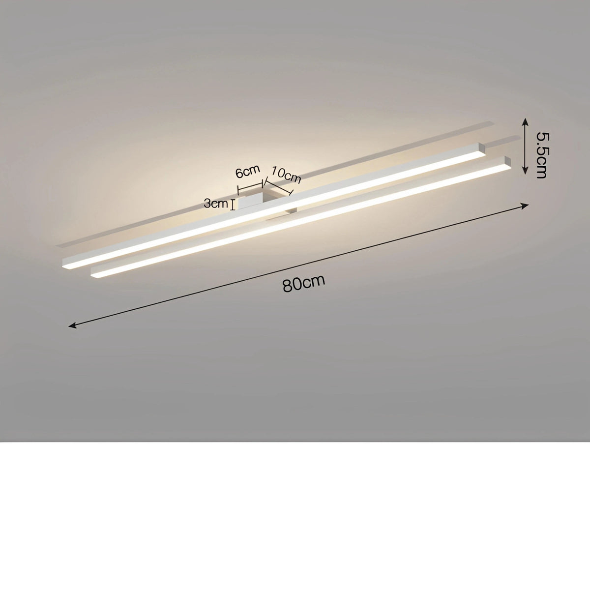 Plafonnier Design Industriel LED avec Barre Lumineuse Warren | Aluminium Ultra-Plat