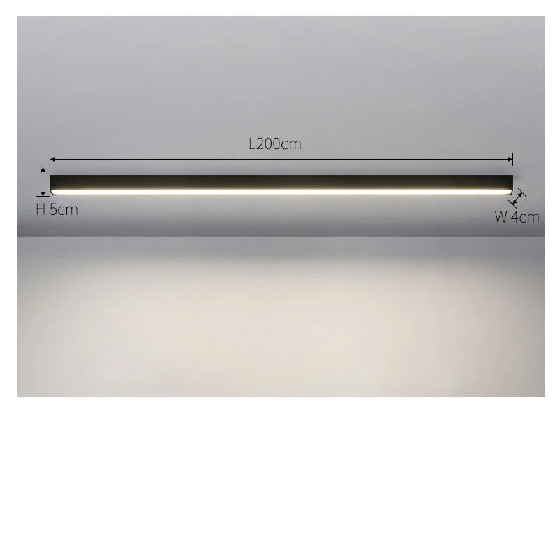 Plafonnier Linéaire Ultra Fin Minimaliste Fonctionnel | Profil 5 cm, Aluminium & LED