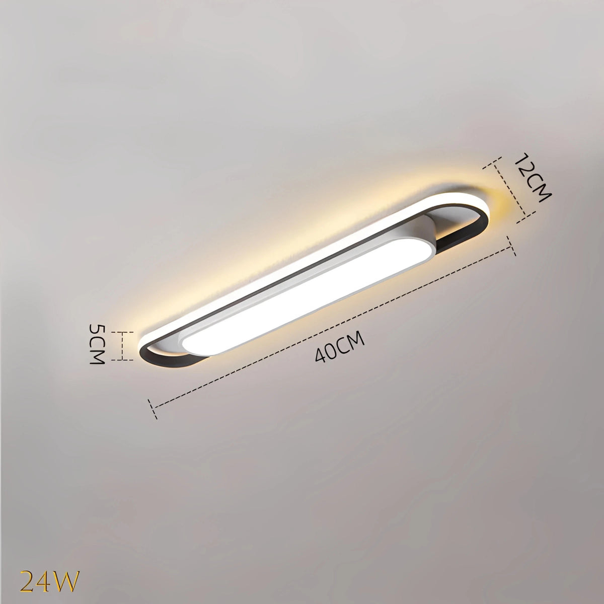 Plafonnier LED Rectangulaire Futuriste | Halo Latéral Ultra-Plat