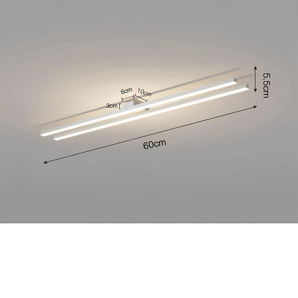 Plafonnier Design Industriel LED avec Barre Lumineuse Warren | Aluminium Ultra-Plat