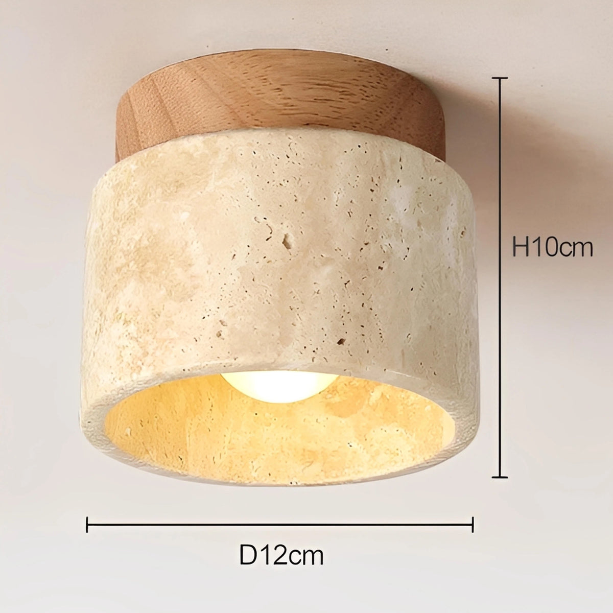 Plafonnier Wabi Sabi en Marbre Jaune