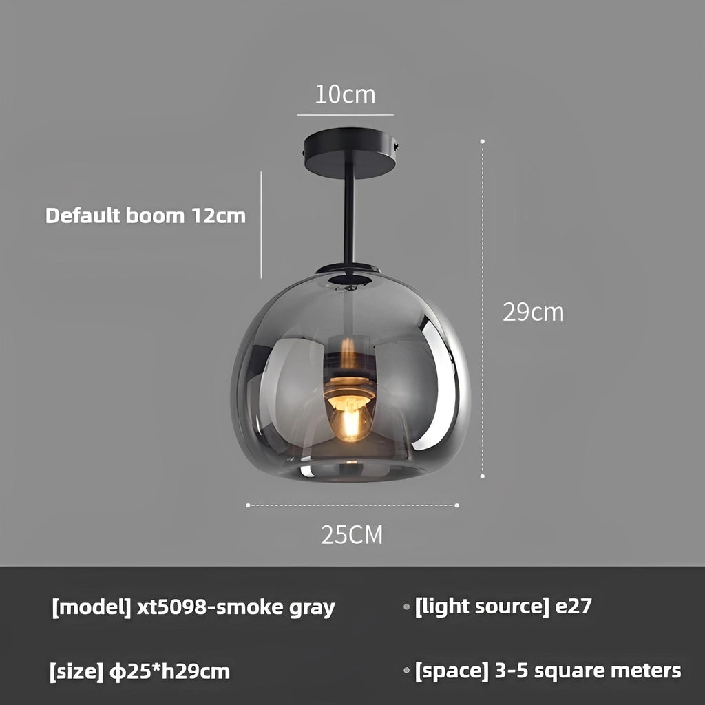 Plafonnier LED en verre au design moderne