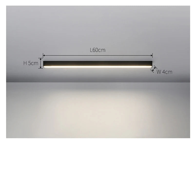 Plafonnier Linéaire Ultra Fin Minimaliste Fonctionnel | Profil 5 cm, Aluminium & LED