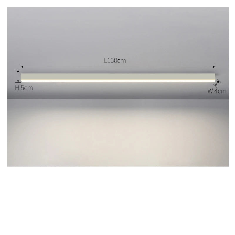 Plafonnier Linéaire Ultra Fin Minimaliste Fonctionnel | Profil 5 cm, Aluminium & LED