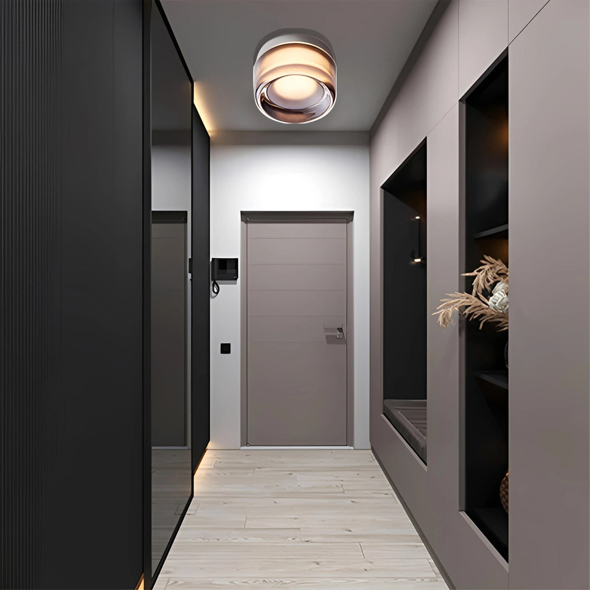 Plafonnier LED Minimaliste en Verre | Style Nordique Intérieur